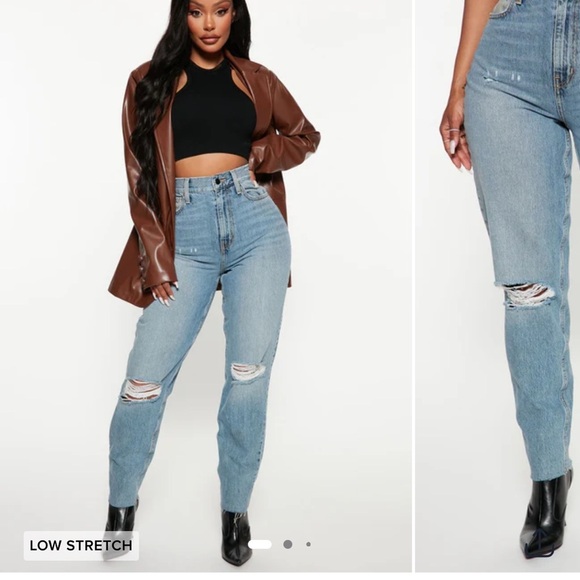 Fashion Nova All Split Up High Rise Mom Jeans – Size 7 (fits like Women’s 27/28) - Picture 4 of 4